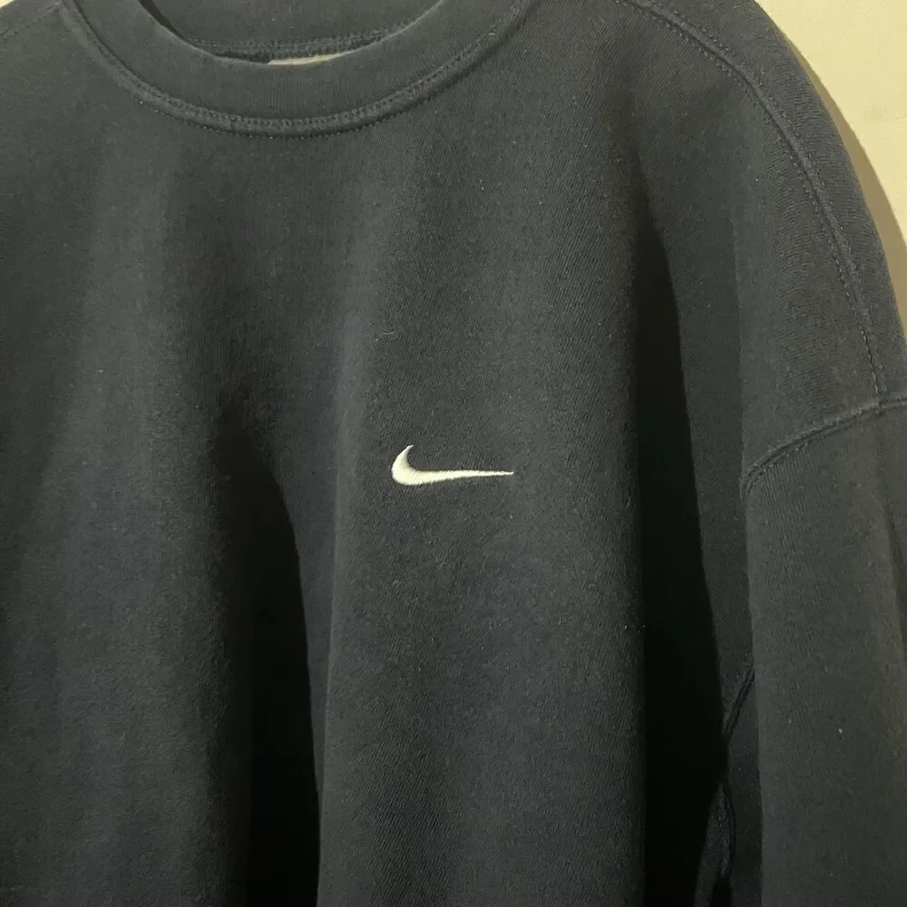 Vintage Nike Sweatshirt Mens XL Navy 90s Skate Surf Baggy Sports Sweater